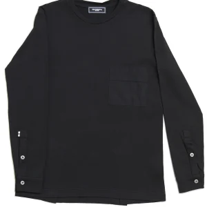 Regimental Milano T-Jacket – giacca in jersey bielastico nero con gallone logo, vista frontale