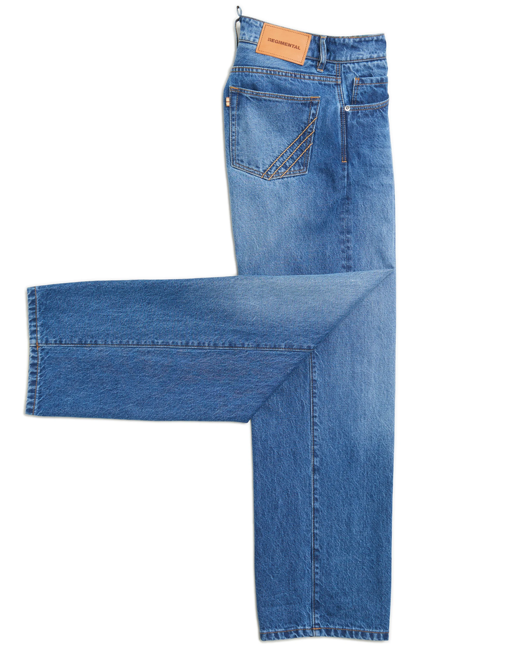 Regimental Milano jeans comfort largo, vista laterale