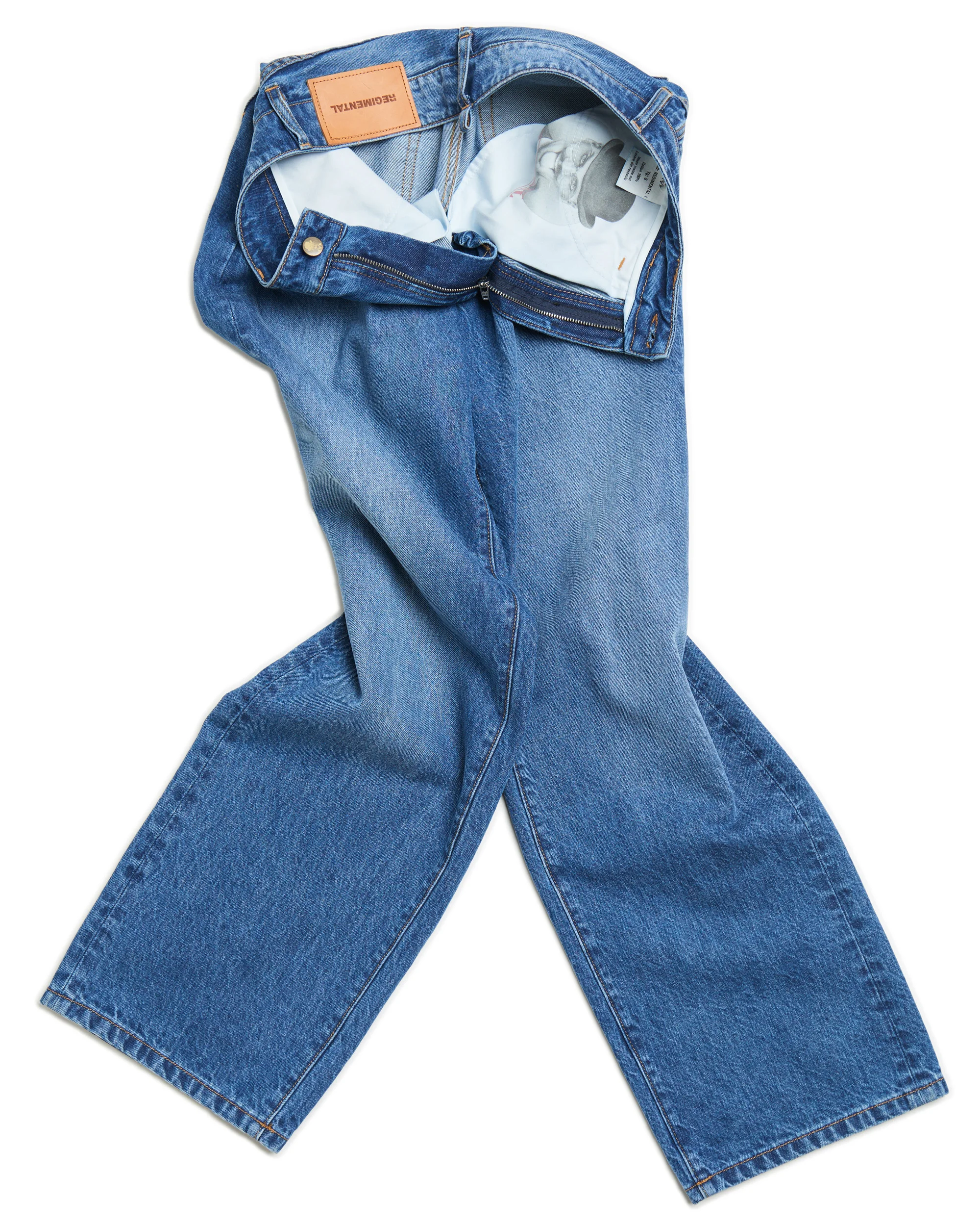 Regimental Milano jeans dettaglio interno con fodera stampata